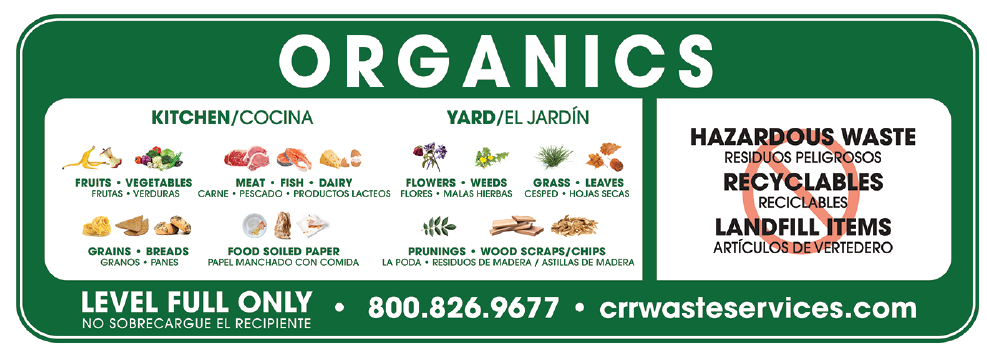 Organic recycling informational flyer
